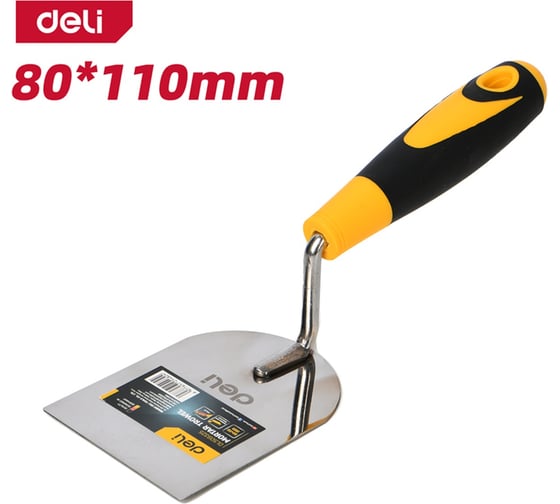 Изображение товара Кельма (мастерок) Deli лопатка 80x110мм DL509325 нержавеющая сталь, прорезиненная рукоятка 179407