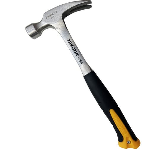 Изображение товара Столярный молоток NIKONA ANTISHOCK с обрезиненной металлической ручкой 20oz 60-634