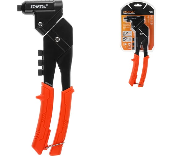 Изображение товара Заклепочник поворотный усиленный STARTUL 2,4-4,8мм PROFI ST4581