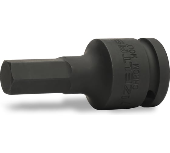 Изображение товара Головка торцевая ударная IZELTAS с внешним удлиненным шестигранным профилем (HEX) 19 мм, приводной квадрат 1/2, длина 80 мм 14000004554