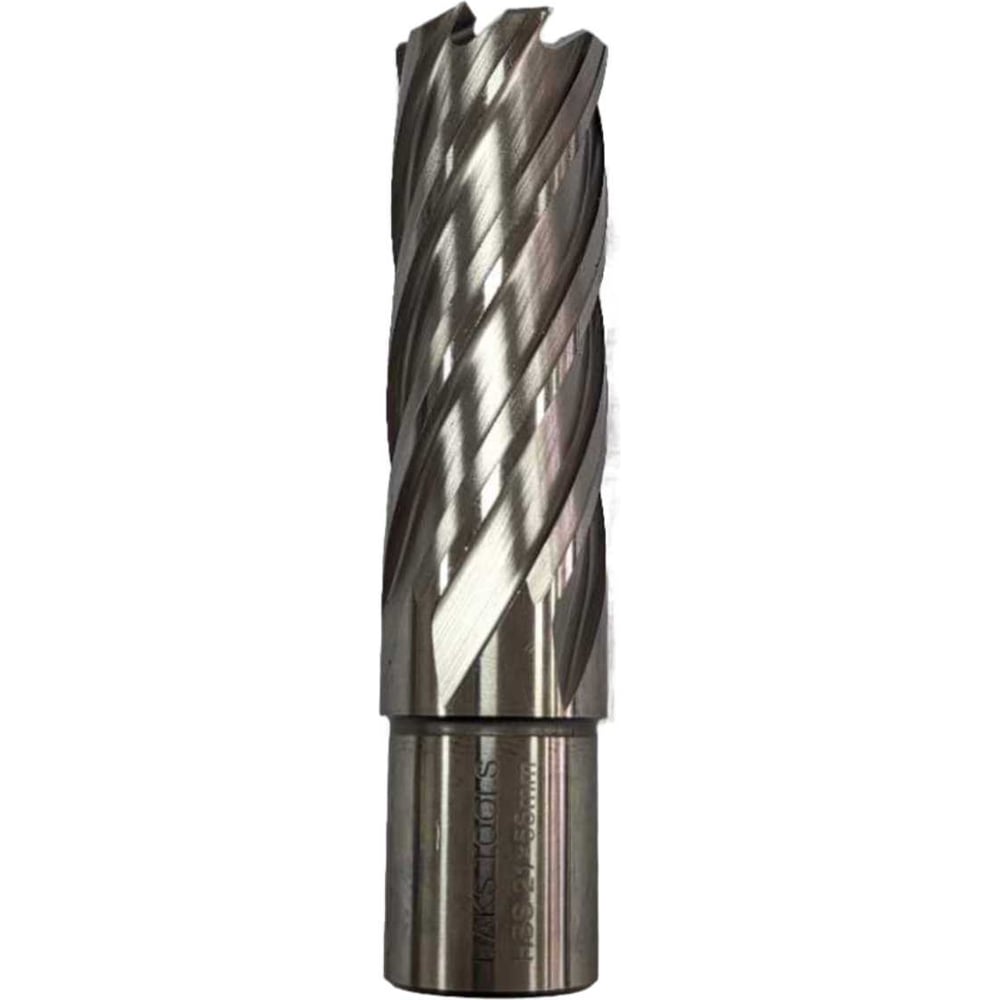 Изображение товара Сверло корончатое DAKSTOOLS 21 мм 55 мм высота хвостовика Weldon 19 быстрорежущая сталь