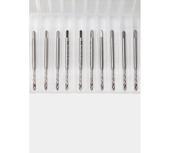 Изображение товара Метчик с винтовой канавкой РОСИНСТРУМЕНТ 10 шт, глухой М 3x0,5 HSS 6H DIN371 767305UP