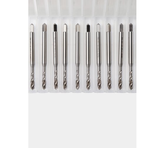 Изображение товара Метчик с винтовой канавкой РОСИНСТРУМЕНТ 10 шт, глухой М 4x0,7 HSS 6H DIN371 767407UP