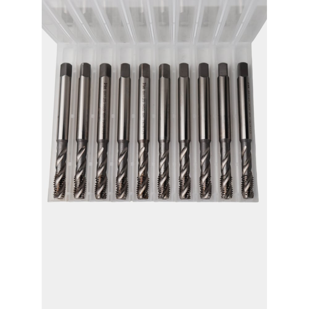 Изображение товара Метчик с винтовой канавкой РОСИНСТРУМЕНТ 10 шт М8x1,25 HSS DIN 371