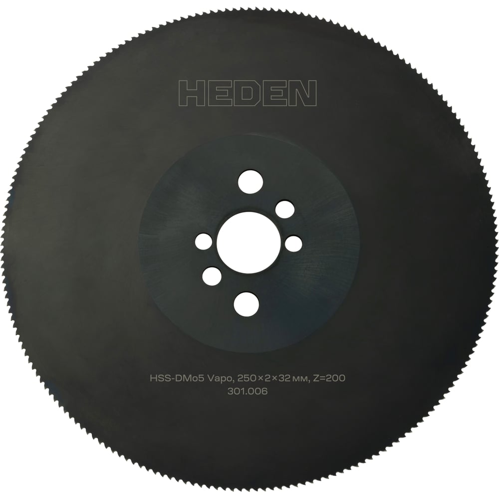 Изображение товара Диск пильный из быстрорежущей стали HEDEN HSS-DMo5 250x2х32 мм для резки металлов