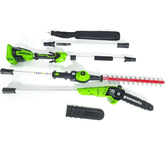 Изображение товара Аккумуляторный высоторез-кусторез GreenWorks 2 в 1, 40V, бесщеточный, без АКБ и ЗУ 1303907