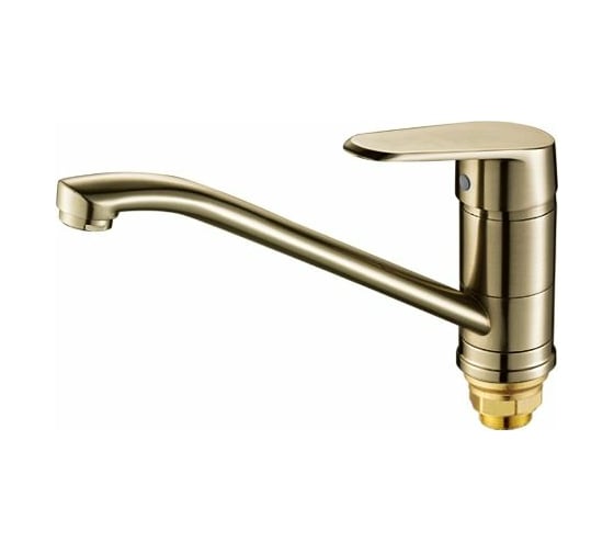 Изображение товара Смеситель для кухни Potato с длинным изливом, крепление гайка, под бронзу P4909-2