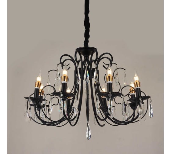 Изображение товара Подвесная люстра Мелодия Света PL3901-10 BK 000067347