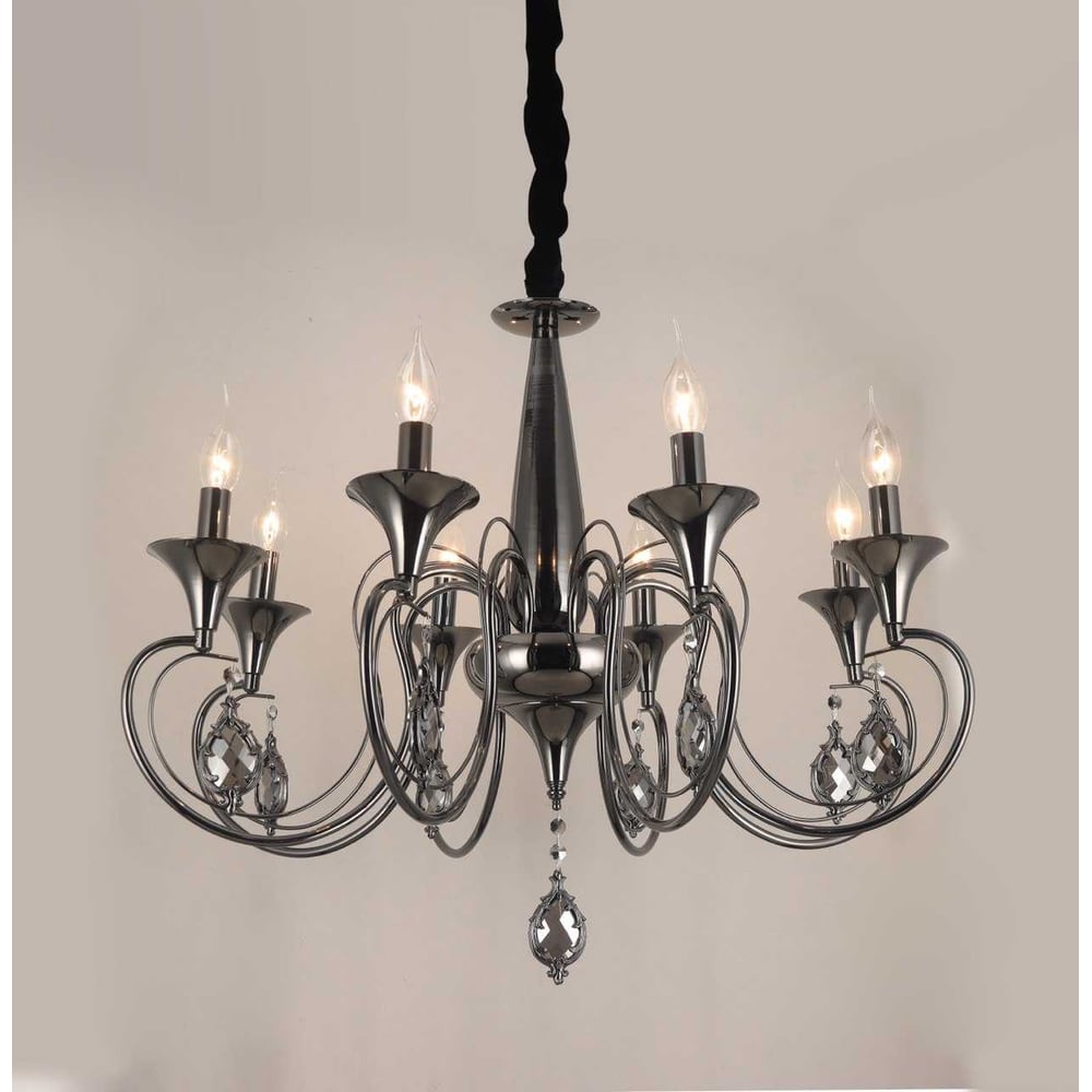 Изображение товара Подвесная люстра Мелодия Света PL6357-6 PL+BK черный хром