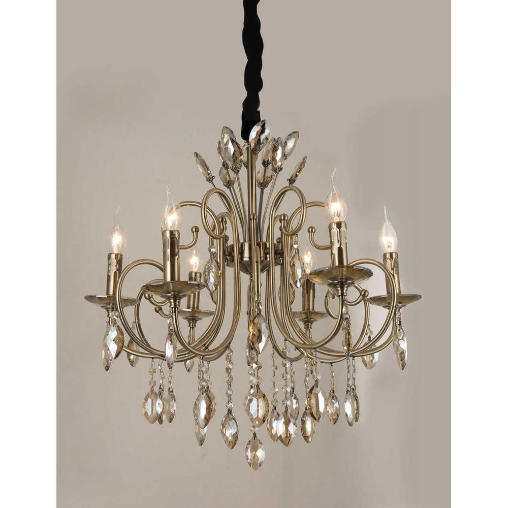 Изображение товара Подвесная люстра Мелодия Света PL2615-6 AB 000067385 минимализм 6 ламп 40 Вт латунь