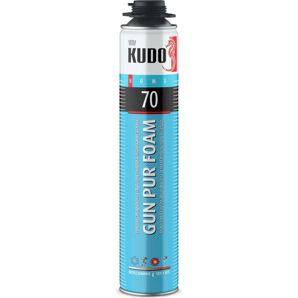Полиуретановая профессиональная всесезонная монтажная пена KUDO пена клей kudo x6 650 мл всесезонная kuph06b6uau