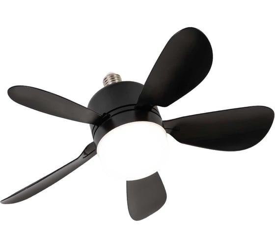 Изображение товара Вентилятор с подсветкой Фарлайт 40 Вт 3 ССТ 2700/4000/6500 K ф520 Е27 черный с ПУ в комплекте FAR000327