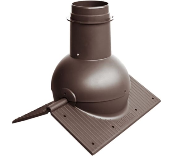 Изображение товара Элемент коньковый KROVENT Pipe-Cone коричневый 097544