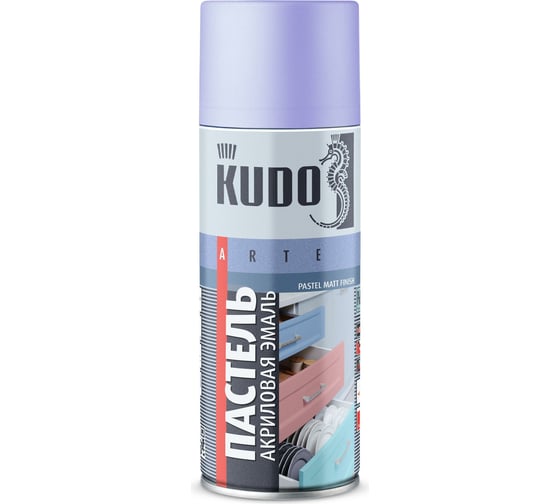 Изображение товара Аэрозольная краска в баллончике KUDO быстросохнущая акриловая универсальная пастельная сиреневая KU-A106