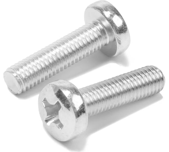 Изображение товара Винт Metiz-A2 DIN 7985M2x10 мм Цинк с полукр. гол. крестообразный шлиц, 100 шт. 7985Z210 100