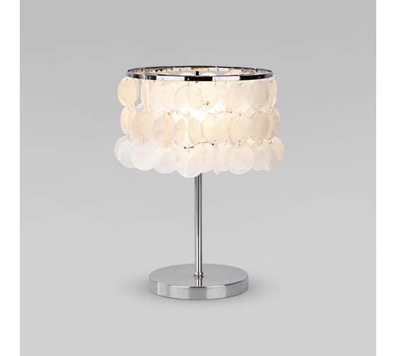 Изображение товара Настольный светильник Eurosvet Sandra с перламутром 208101 хром a0710 a071050