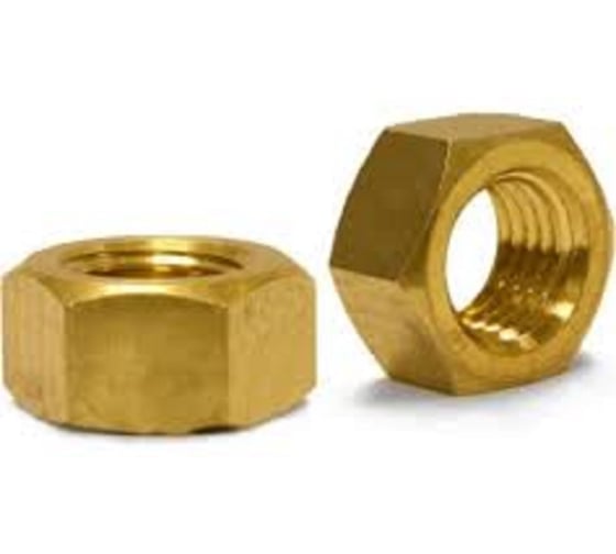 Изображение товара Гайка Metiz-A2 DIN 934 М6 Латунь, шестигранная, 10 шт. 934LT6 10