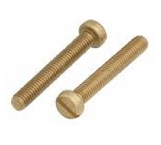 Изображение товара Винт Metiz-A2 DIN 84 M3x6 латунь, цилиндр. гол. прямой шлиц, 25 шт. 84LT36 25