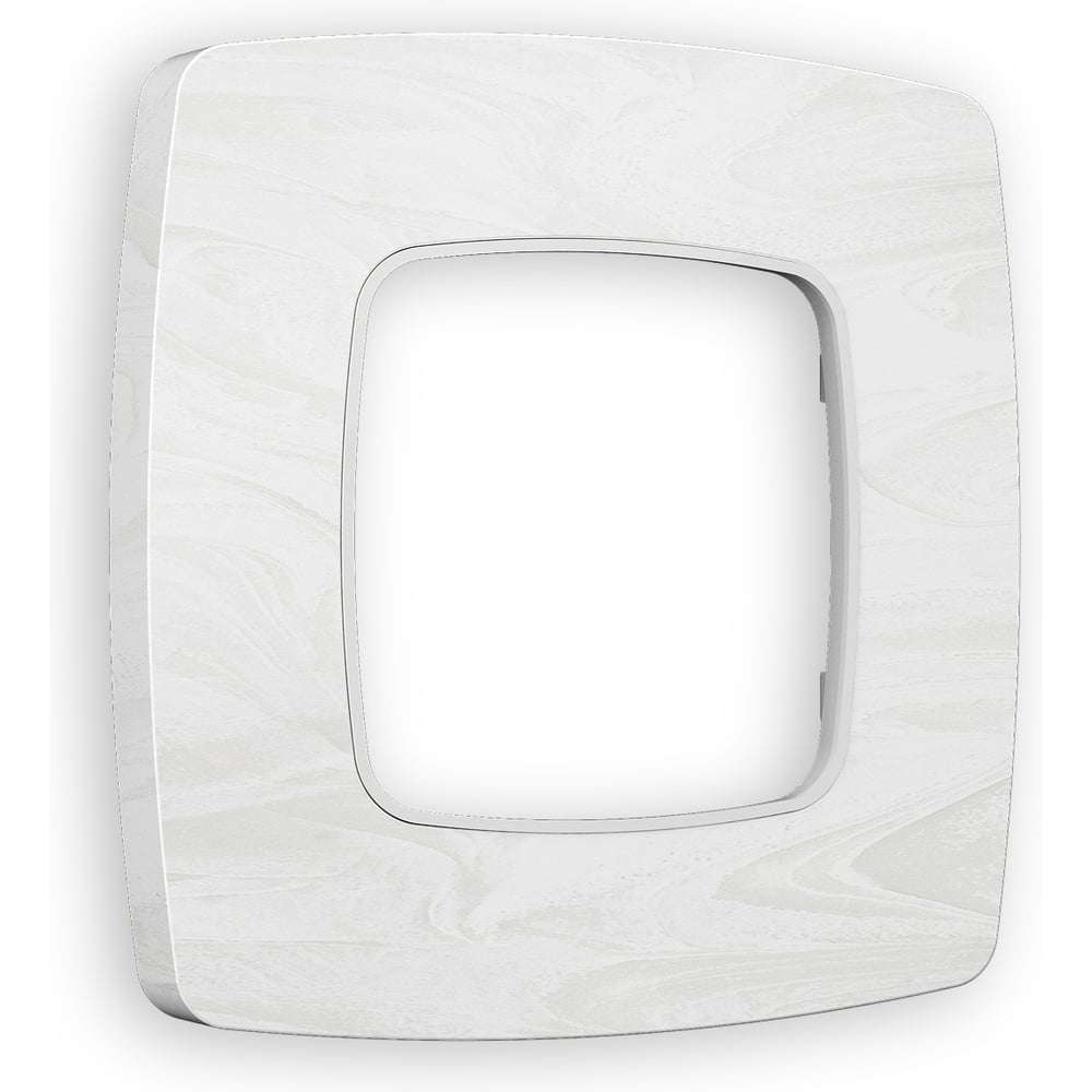 Изображение товара Рамка на 1 пост Ambrella Volt OMEGA Opera OF940101, белая, акрил, 98х98 мм