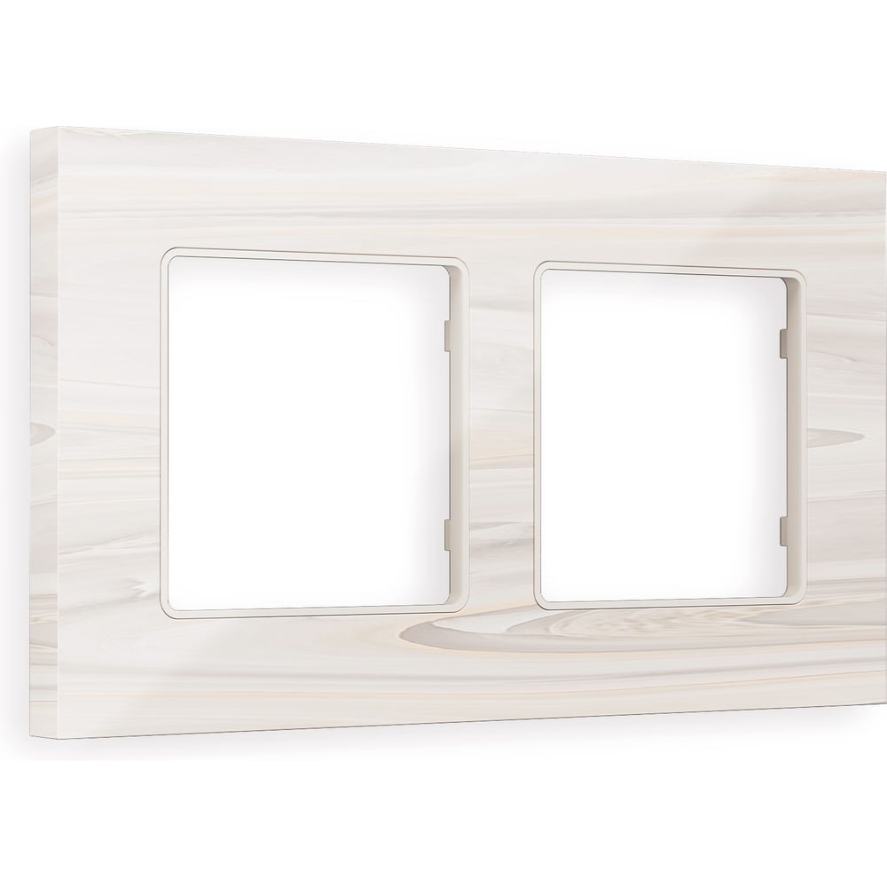 Изображение товара Рамка на 2 поста Ambrella Volt ALFA Grand AF930302 бежевый акрил мрамор