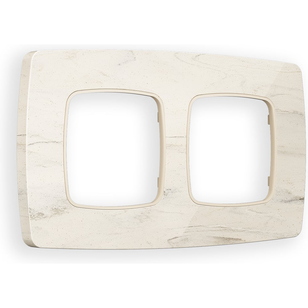 Изображение товара Рамка на 2 поста Ambrella Volt OMEGA Opera OF940602 акриловая из мрамора