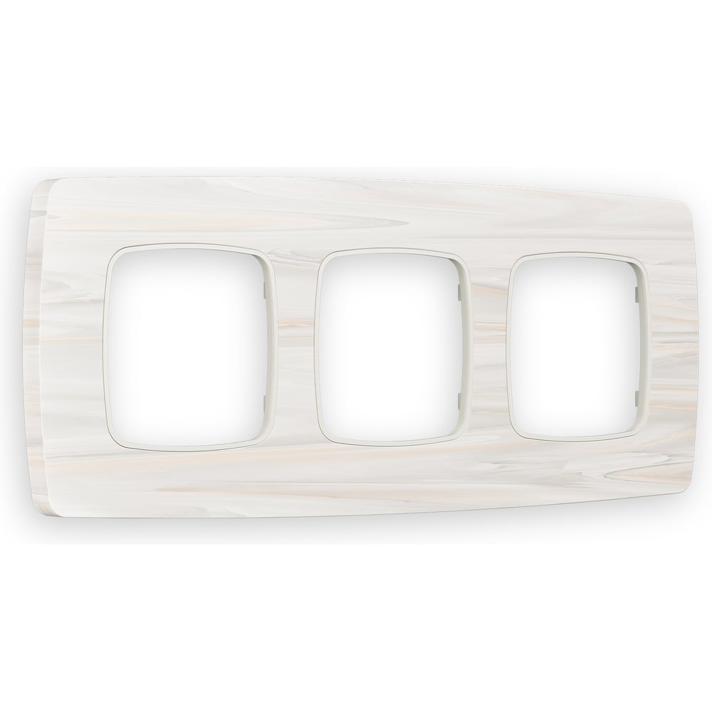 Изображение товара Рамка на 3 поста Ambrella Volt OMEGA OF940303 акриловая бежевый