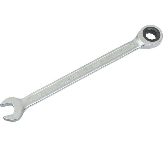 Изображение товара Комбинированный ключ HOEGERT TECHNIK трещоточный 9 мм, 72T, сталь CrV HT1R009