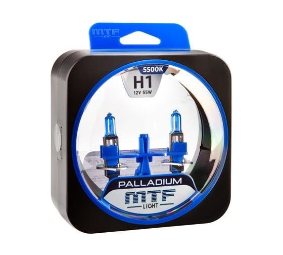 Изображение товара Галогенные автолампы MTF LIGHT PALLADIUM H1, 12V, 55W, комп. HPA1201