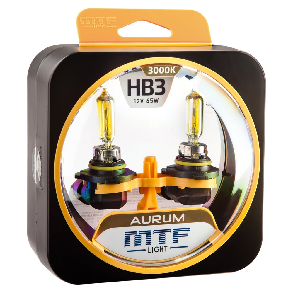 Изображение товара Галогенные автолампы MTF LIGHT AURUM HB3 9005 12V 65W комплект 2 шт.