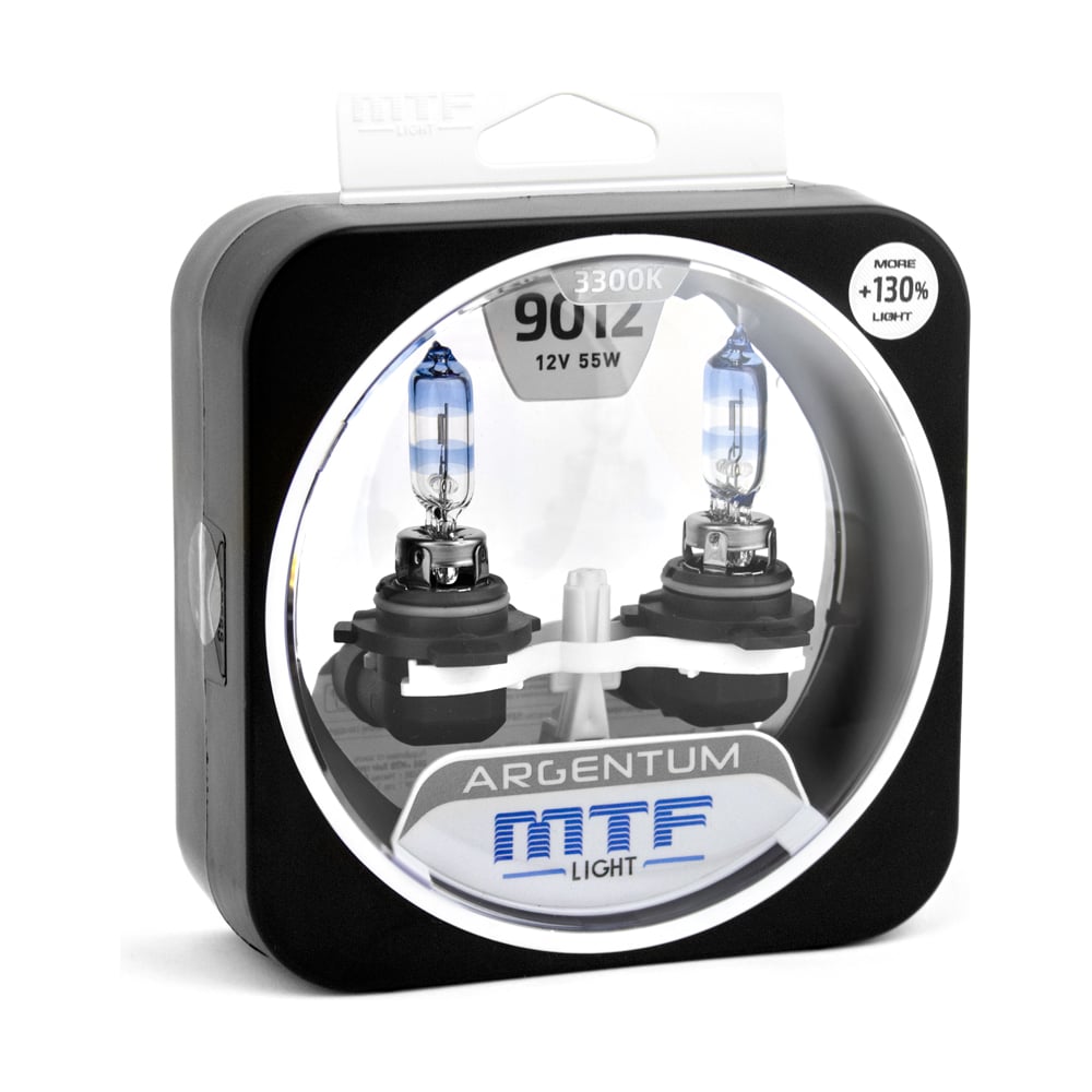 Изображение товара Галогенные автолампы MTF LIGHT ARGENTUM +130_ HIR2(9012), 12V, 55W, комп. H3A12H2