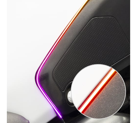 Изображение товара Атмосферная подсветка салона MTF Light Ambient light SMART SYMPHONY M4 voice edition, 18 элем., упр. смартфоном (полосы в двери универс. 75см х4), к-кт. (темные гибкие л AL18CDb
