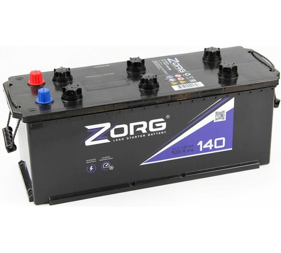 Изображение товара Аккумулятор ZORG 6СТ-140.3 евро конус 140 121 3