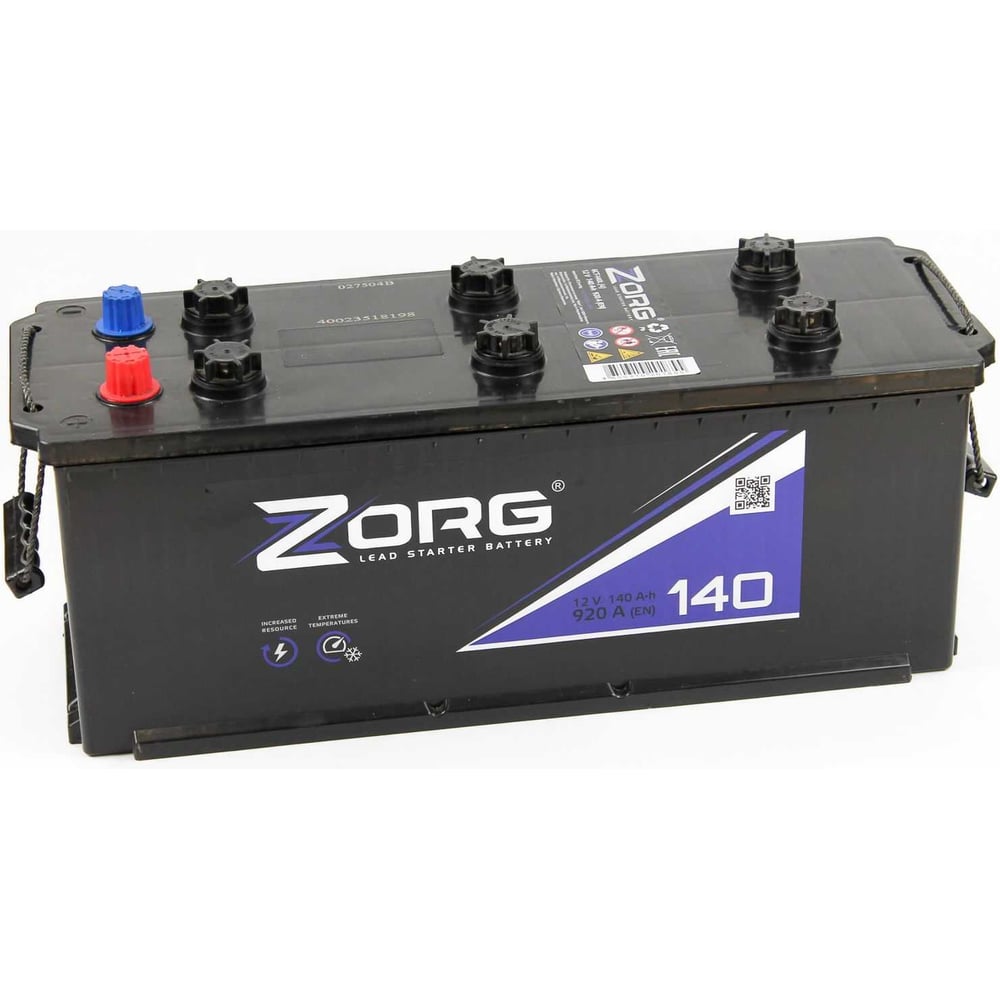 Изображение товара Аккумулятор ZORG 6СТ-140.4 12В 140 Ач кальциевый конус