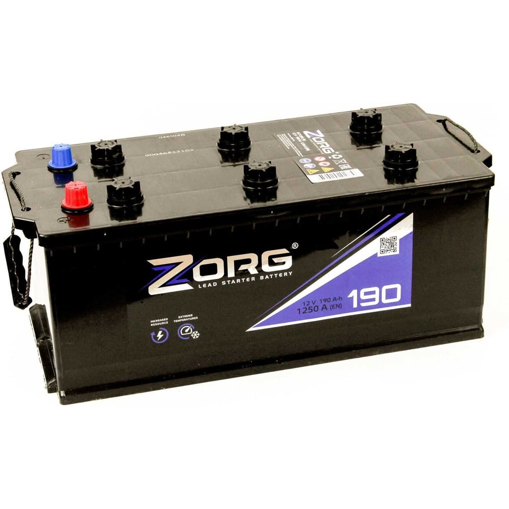 Изображение товара Аккумулятор ZORG 6СТ-190.4 с обратной полярностью и высокой емкостью