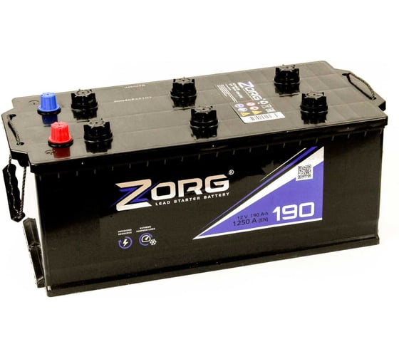 Изображение товара Аккумулятор ZORG 6СТ-190.4 росс. конус 190 121 4