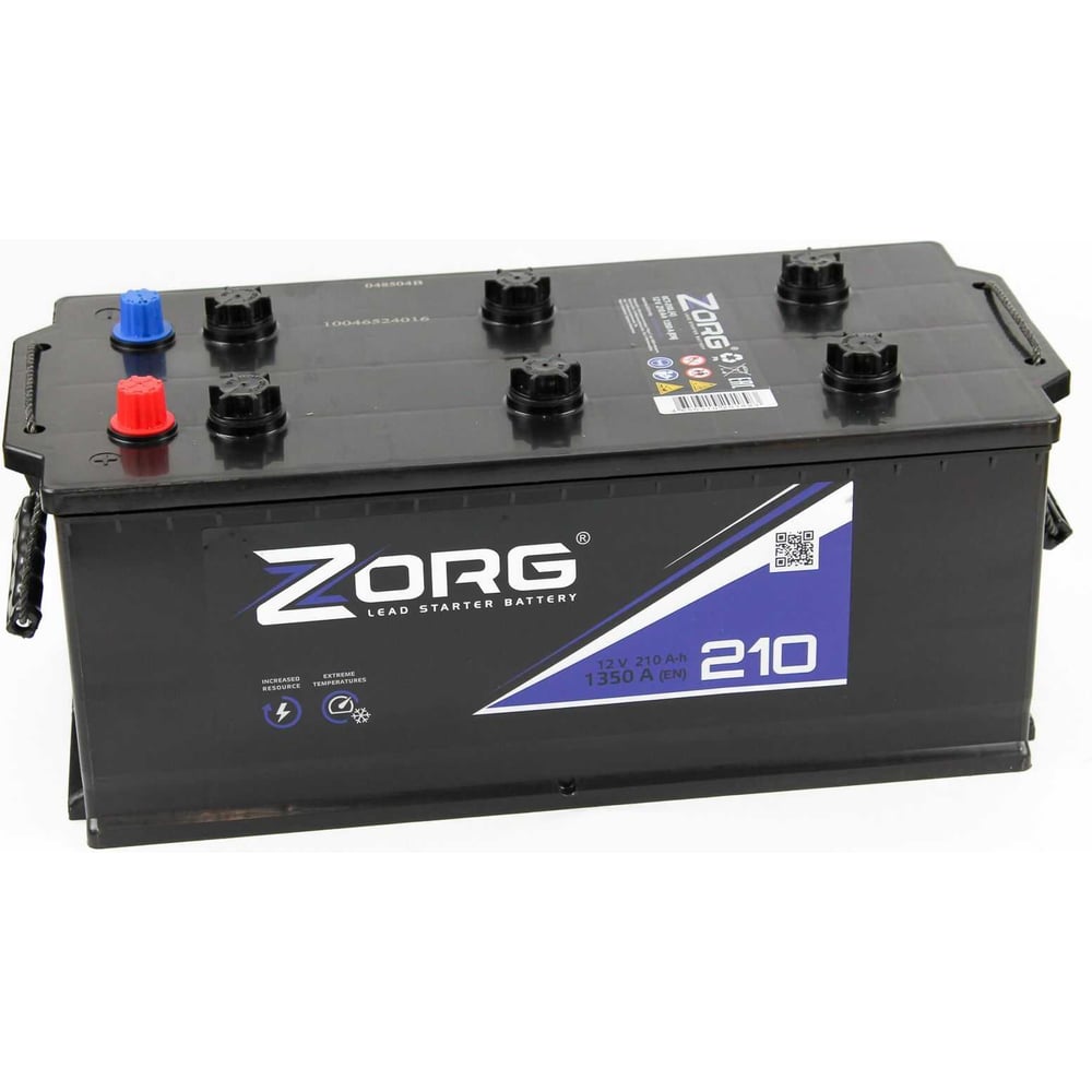Изображение товара Аккумулятор ZORG 6СТ-210.4 12В 210А*ч российский кальциевый конусный