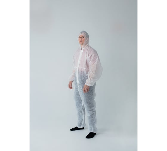 Изображение товара Защитный комбинезон Смелый Каспер плотность 40 г/м2, c планкой с липучкой, размер 4XL/180-188 55694