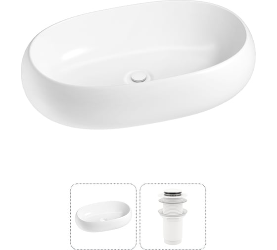 Изображение товара Комплект Lavinia Boho 2 в 1 Bathroom Sink накладная раковина 56x33 см 3331109 20215082R