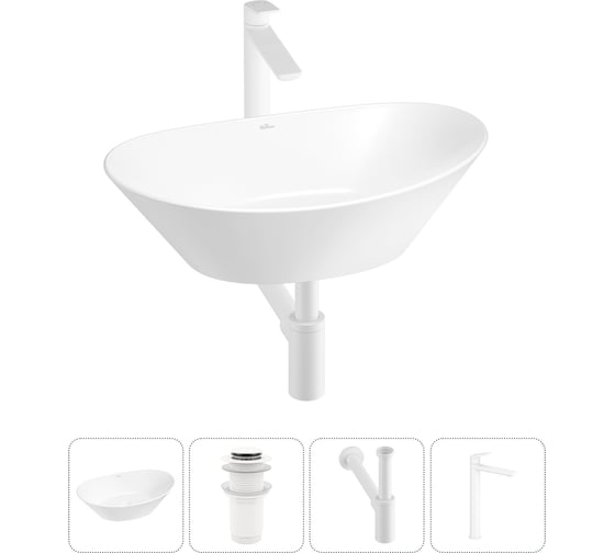 Изображение товара Набор Wellsee 4 в 1 Dulcet Tones накладная раковина 56x34 см 339003 20212244R