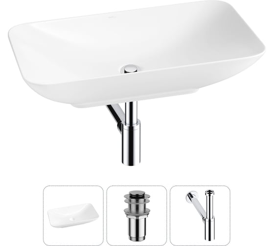 Изображение товара Набор Wellsee 3 в 1 Demure накладная раковина 70x38 см 323202000, 1 20214603R