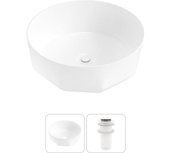 Изображение товара Комплект Wellsee 2 в 1 Lavinia Boho Bathroom Sink накладная раковина 42x42 см 3331109 20215792R