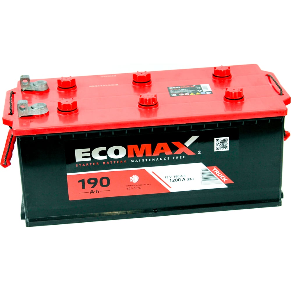 Изображение товара Аккумулятор EcoMax 6СТ-190.4 России 12В 190Ач тяжелая техника