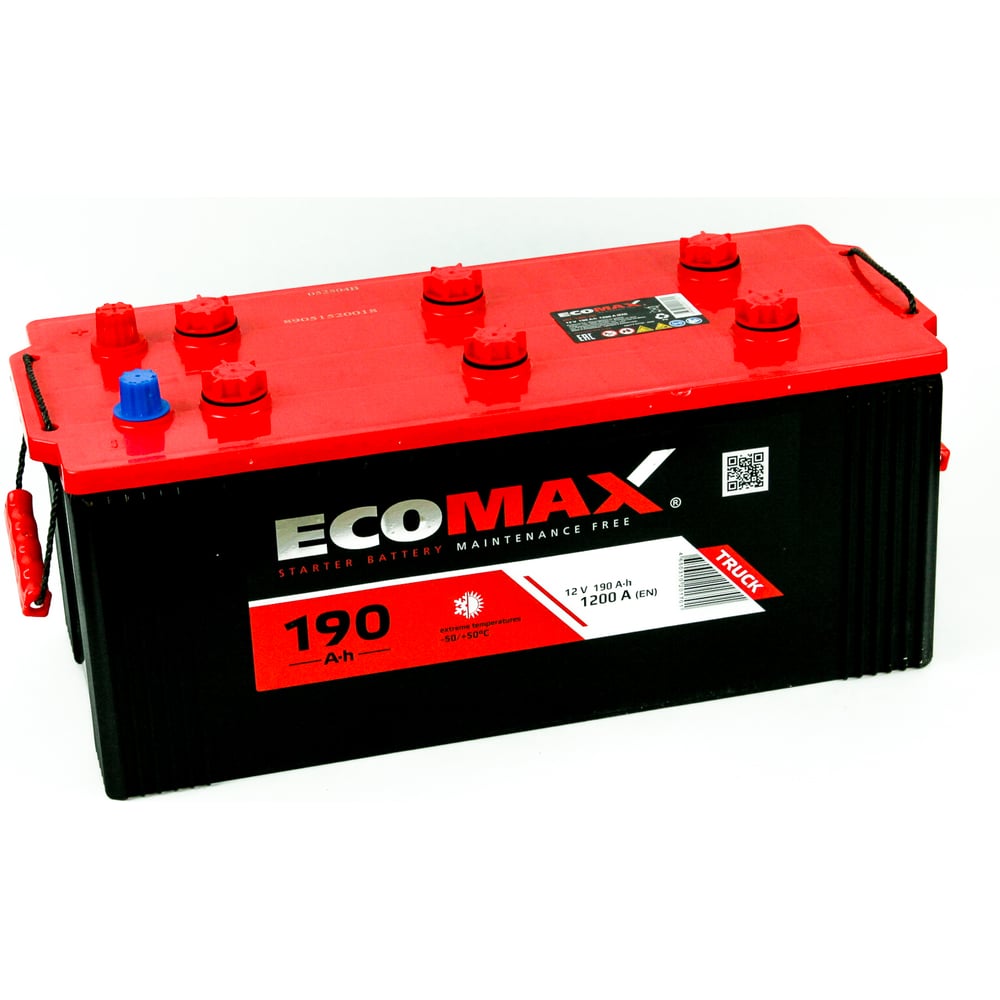 Изображение товара Аккумулятор EcoMax 6СТ-190.3 евро с емкостью 190 А*ч