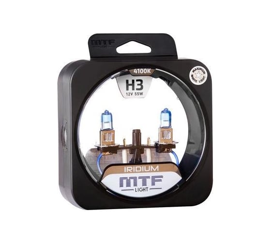 Изображение товара Галогенные автолампы MTF LIGHT IRIDIUM H3, 12V, 55W, компл. HRD1203