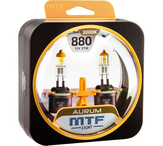 Изображение товара Галогенные автолампы MTF LIGHT AURUM Н27(880), 12V, 27W, комп. HAU1280