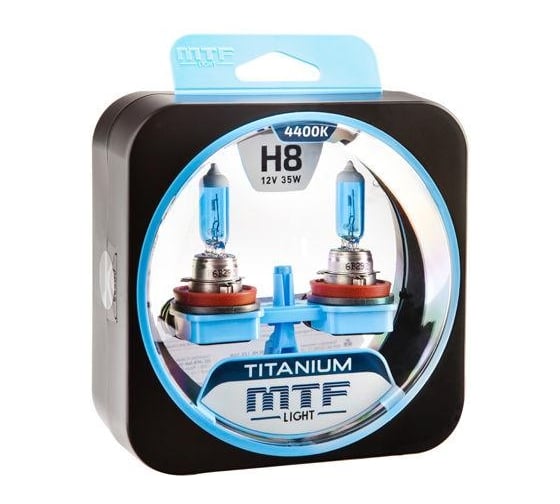 Изображение товара Галогенные автолампы MTF LIGHT TITANIUM H8, 12V, 35W, комп. HTN1208
