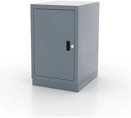 Изображение товара Тумба верстачная Ferrum с дверью 600x500x820мм - серый металлик 01.410L-9007