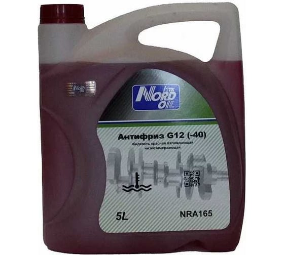 Изображение товара Антифриз NORD (5кг) OIL ANTIFREEZE Premium G12+ красный (-40) NRA011