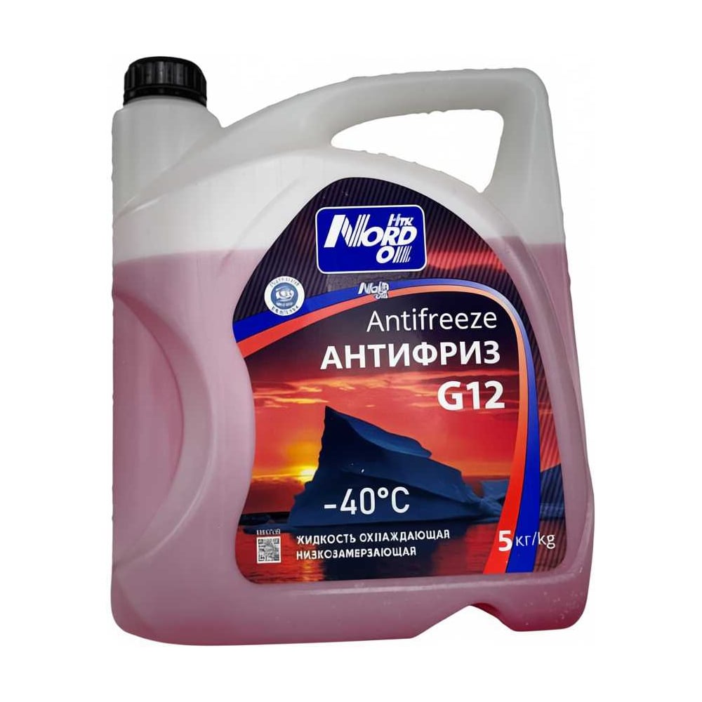Изображение товара Антифриз NORD G12 красный (-40) 5кг NRA165