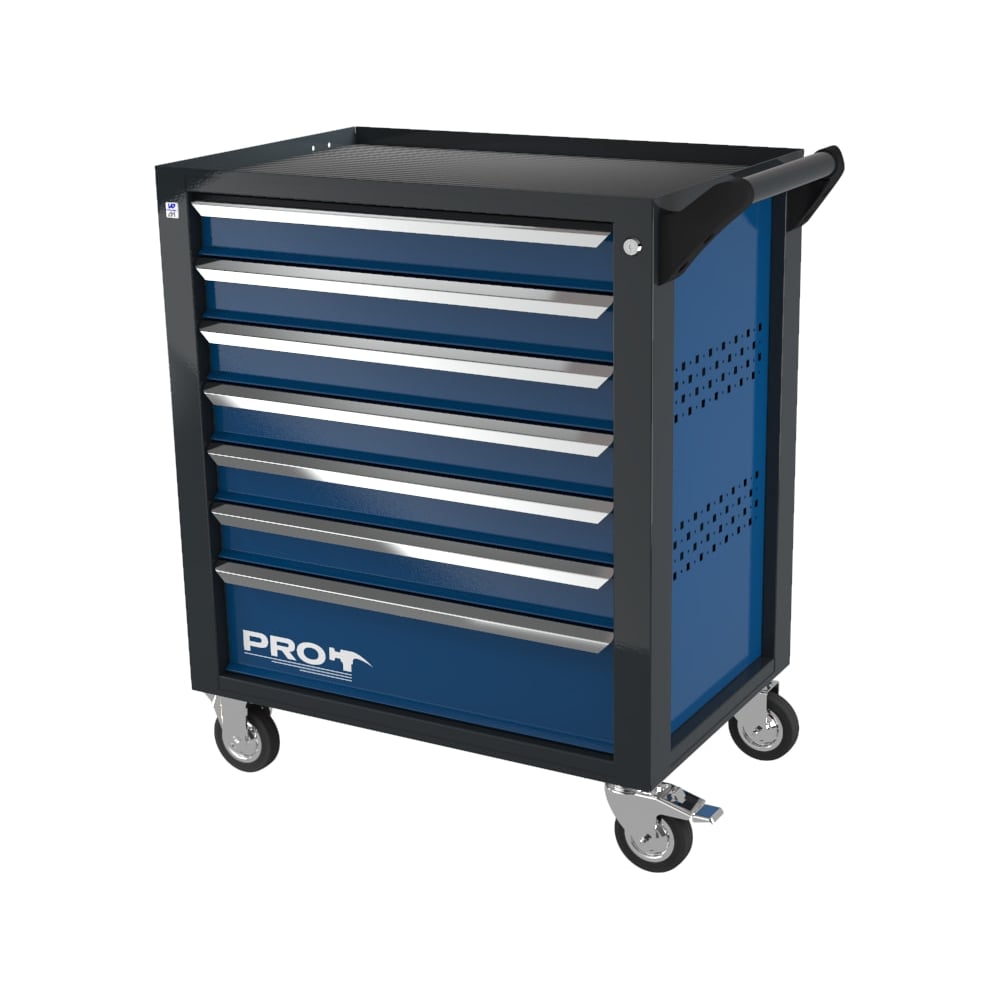 Изображение товара Тележка инструментальная Wellmet ТЗИ-7Pro 7 ящиков, серый